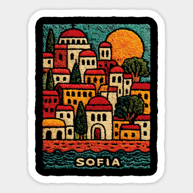 Bulgaria Capital Art Print - Sofia City Illustration Magnet by TuncGK