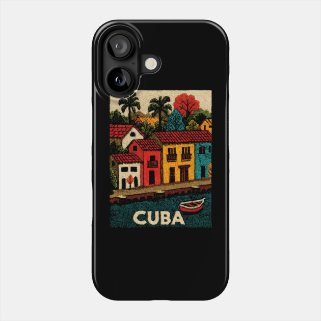 Havana Cuba Vintage Poster - Caribbean Island Art Phone Case by TuncGK