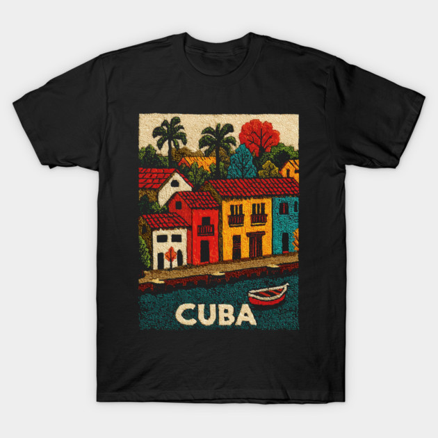 Havana Cuba Vintage Poster - Caribbean Island Art T-Shirt by TuncGK