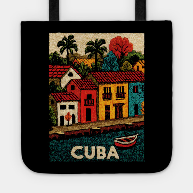Havana Cuba Vintage Poster - Caribbean Island Art Tote by TuncGK