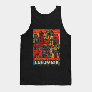 Colombia Heritage Poster - Colonial Architecture Art Tank Top
