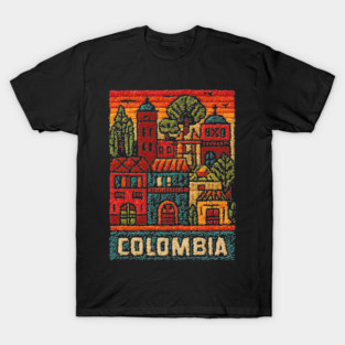 Colombia Heritage Poster - Colonial Architecture Art T-Shirt