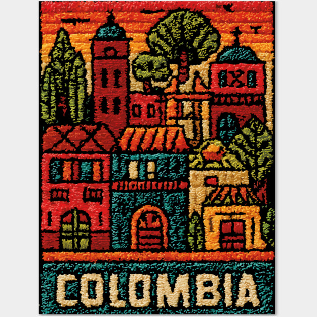 Colombia Heritage Poster - Colonial Architecture Art Wall Art by TuncGK