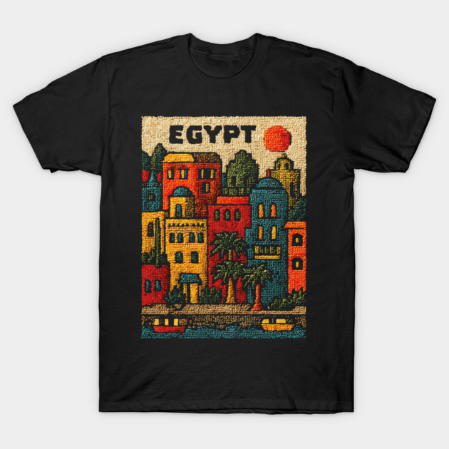 Ancient Egypt Modern Art - Cairo Cityscape Design T-Shirt by TuncGK