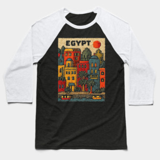 Ancient Egypt Modern Art - Cairo Cityscape Design Baseball T-Shirt