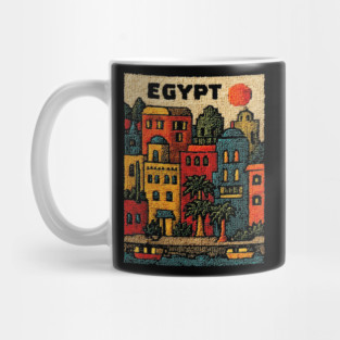 Ancient Egypt Modern Art - Cairo Cityscape Design Mug