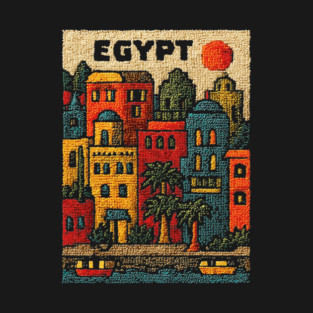 Ancient Egypt Modern Art - Cairo Cityscape Design T-Shirt
