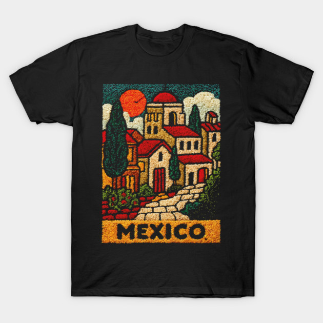 Mexico Colorful City Art T-Shirt by TuncGK