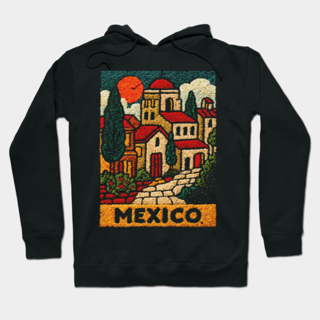 Mexico Colorful City Art Hoodie by TuncGK
