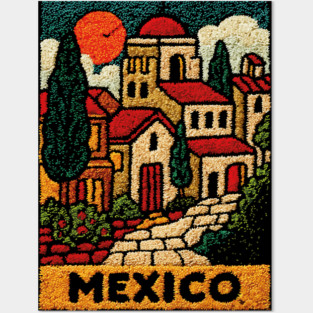 Mexico Colorful City Art Posters and Art