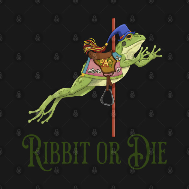 Funny Frog Carousel Ride (Ribbit) or Die pun by Luxinda