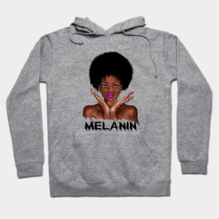 Drippin Melanin Afro Black History Hoodie