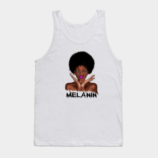 Drippin Melanin Afro Black History Tank Top