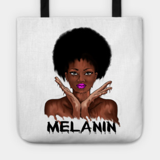 Drippin Melanin Afro Black History Tote