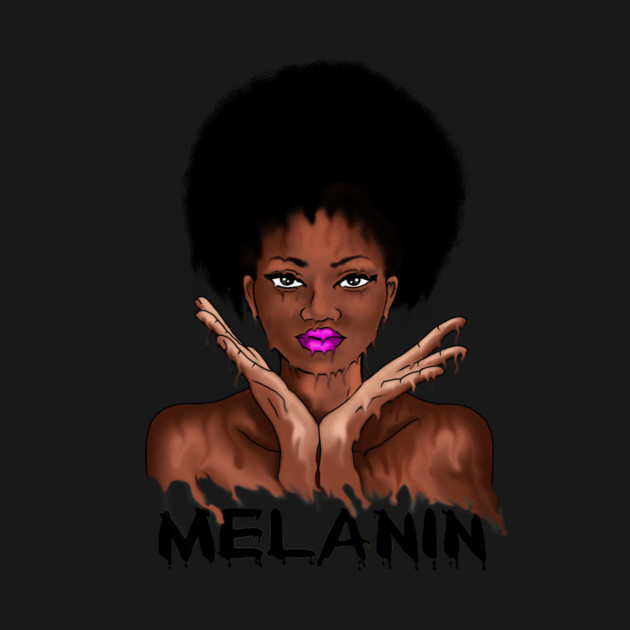 Drippin Melanin Afro Black History by logiamerch