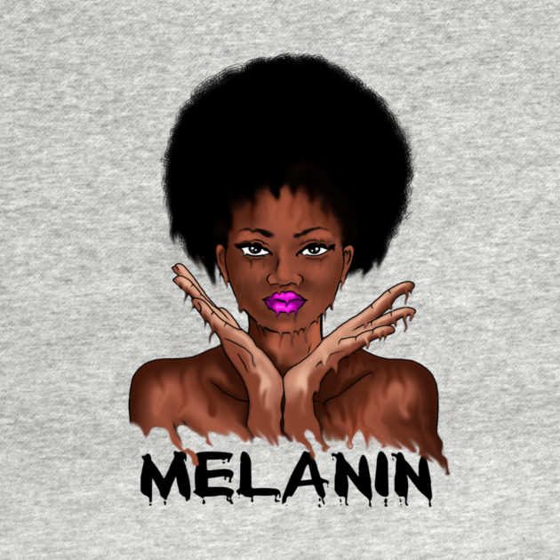 Drippin Melanin Afro Black History by logiamerch