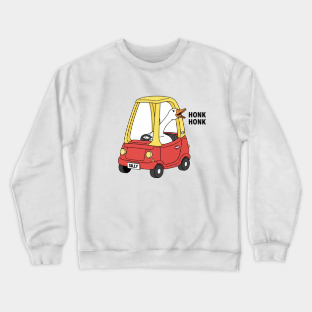 Funny Goose Honk Honk Car Meme Gift Animal Joke  Funny Goose, Honk Honk, Meme Gift Crewneck Sweatshirt by OUTFITPAW