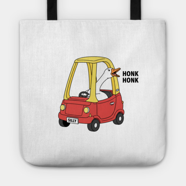 Funny Goose Honk Honk Car Meme Gift Animal Joke  Funny Goose, Honk Honk, Meme Gift Tote by OUTFITPAW