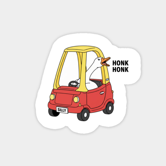 Funny Goose Honk Honk Car Meme Gift Animal Joke  Funny Goose, Honk Honk, Meme Gift Magnet by OUTFITPAW