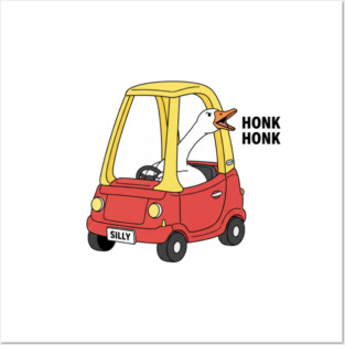 Funny Goose Honk Honk Car Meme Gift Animal Joke  Funny Goose, Honk Honk, Meme Gift Posters and Art