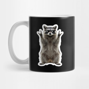 Cool Raccoon Rock and Roll Gift Funny Animal Graphic Mug