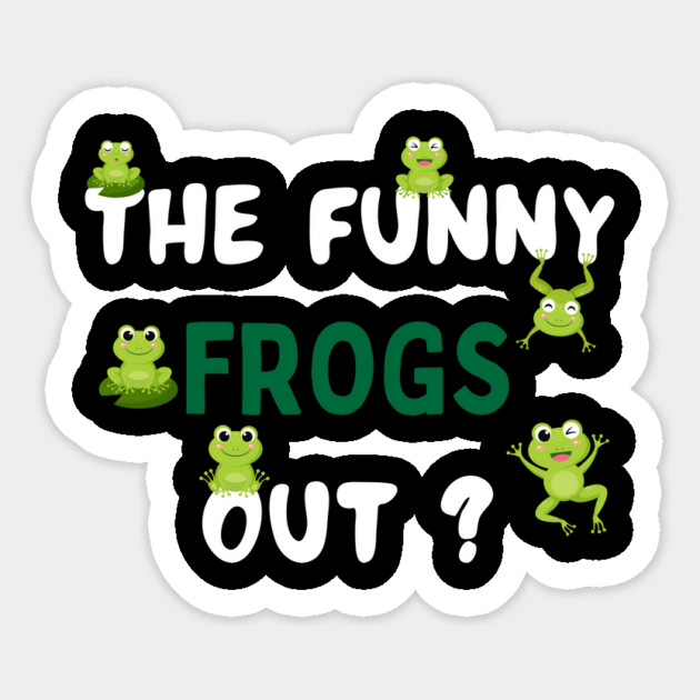 The Funny Frogs Out ?– Hoppy Fun Design Sticker by Inkarti
