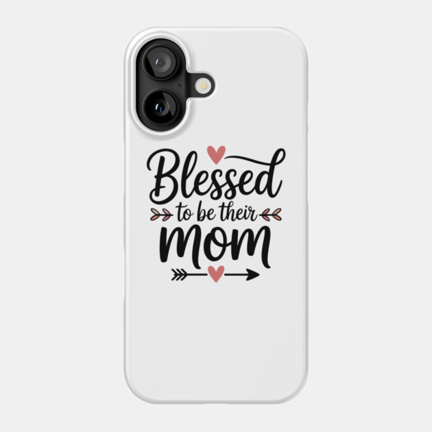 Blessed To Be Their Mom Family Gift Phone Case by Emmanuel's Store 4