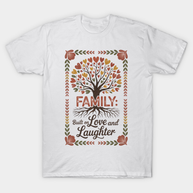 Built On Love & Laughter Family Gift T-Shirt by Emmanuel's Store 4