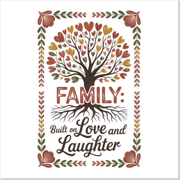 Built On Love & Laughter Family Gift Wall Art by Emmanuel's Store 4