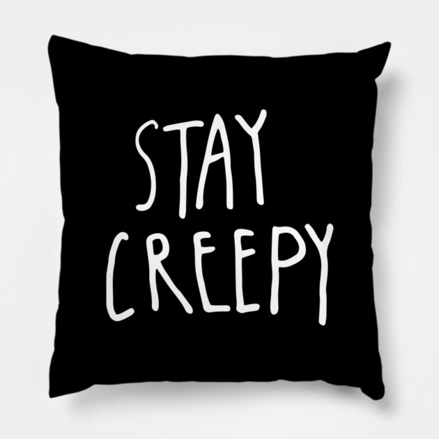 Stay Creepy – Minimal Halloween Handwritten Pillow by Butter Creative