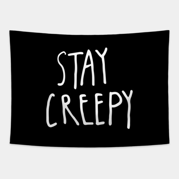 Stay Creepy – Minimal Halloween Handwritten Tapestry by Butter Creative