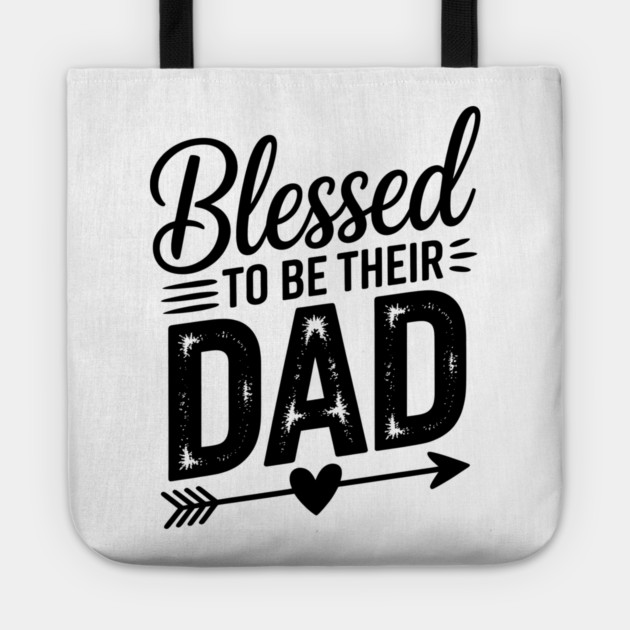 Blessed To Be Their Dad Family Gift Tote by Emmanuel's Store 4