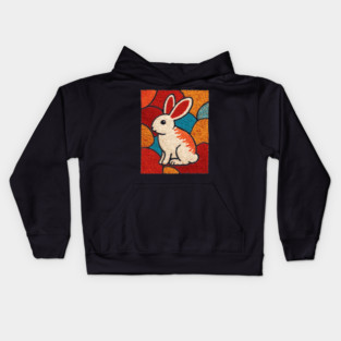 Baby Bunny - Folk Art Nursery Kids Hoodie