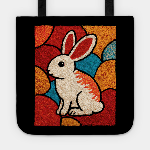 Baby Bunny - Folk Art Nursery Tote by TuncGK