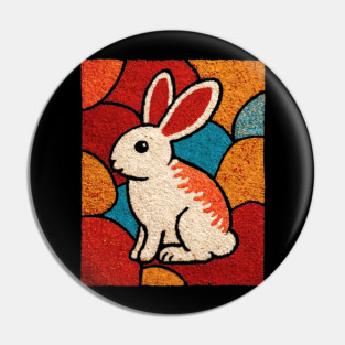 Baby Bunny - Folk Art Nursery Pin