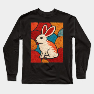 Baby Bunny - Folk Art Nursery Long Sleeve T-Shirt