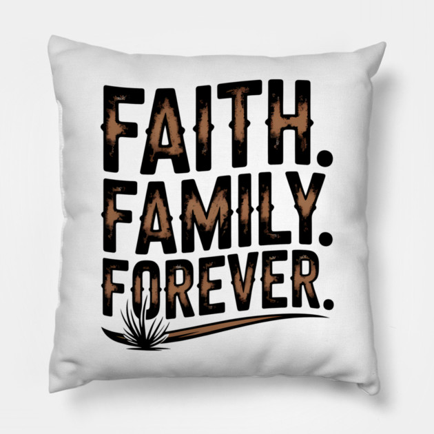 Faith. Family. Forever. Family Gift Pillow by Emmanuel's Store 4