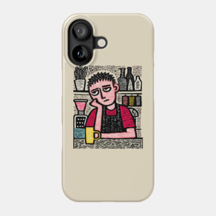 The Daily Grind - Tired Barista Phone Case