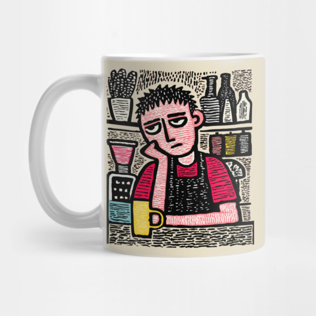 The Daily Grind - Tired Barista by TuncGK