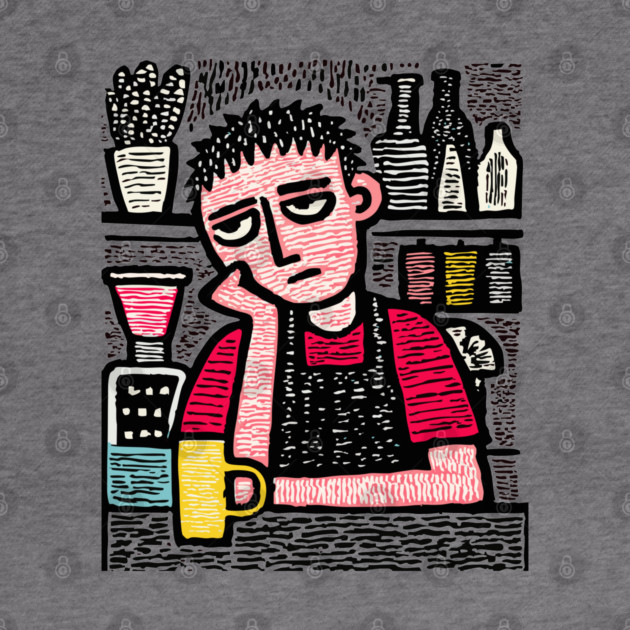 The Daily Grind - Tired Barista by TuncGK