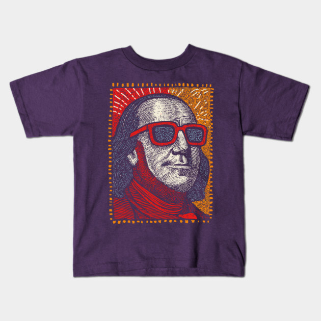 Founding Father Funk - Pop Art Ben Franklin Kids T-Shirt by TuncGK