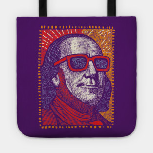 Founding Father Funk - Pop Art Ben Franklin Tote