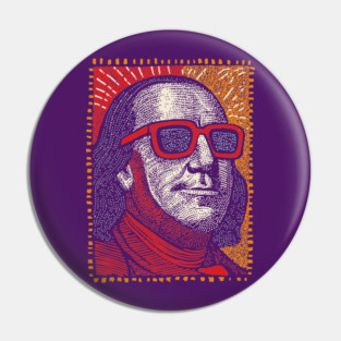 Founding Father Funk - Pop Art Ben Franklin Pin