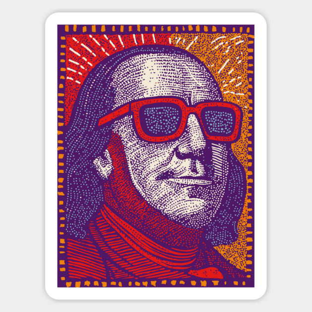 Founding Father Funk - Pop Art Ben Franklin Magnet by TuncGK