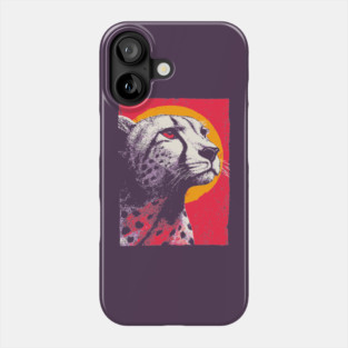 Savannah Sun - Retro Cheetah Portrait Phone Case