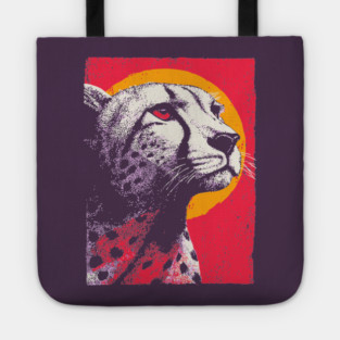 Savannah Sun - Retro Cheetah Portrait Tote