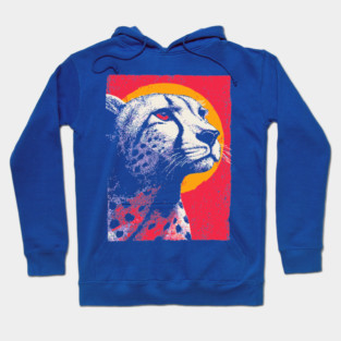 Savannah Sun - Retro Cheetah Portrait Hoodie