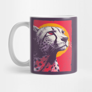 Savannah Sun - Retro Cheetah Portrait Mug