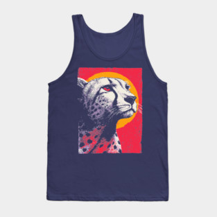 Savannah Sun - Retro Cheetah Portrait Tank Top