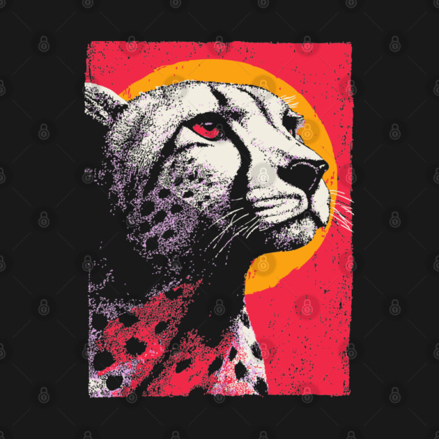 Savannah Sun - Retro Cheetah Portrait by TuncGK